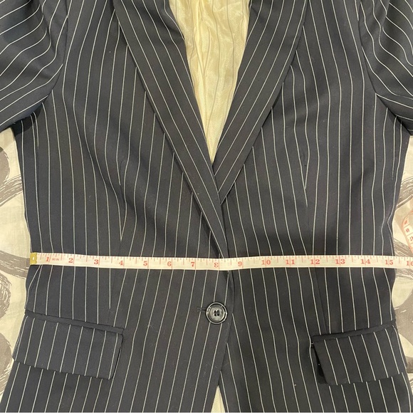 Navy Pinstriped Blazer from Zara - Picture 12 of 16